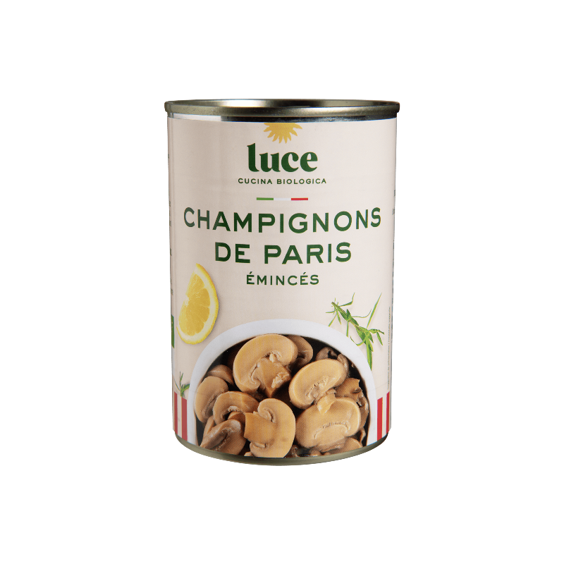 Champignons de Paris émincés boîte métal 230g (PNE)