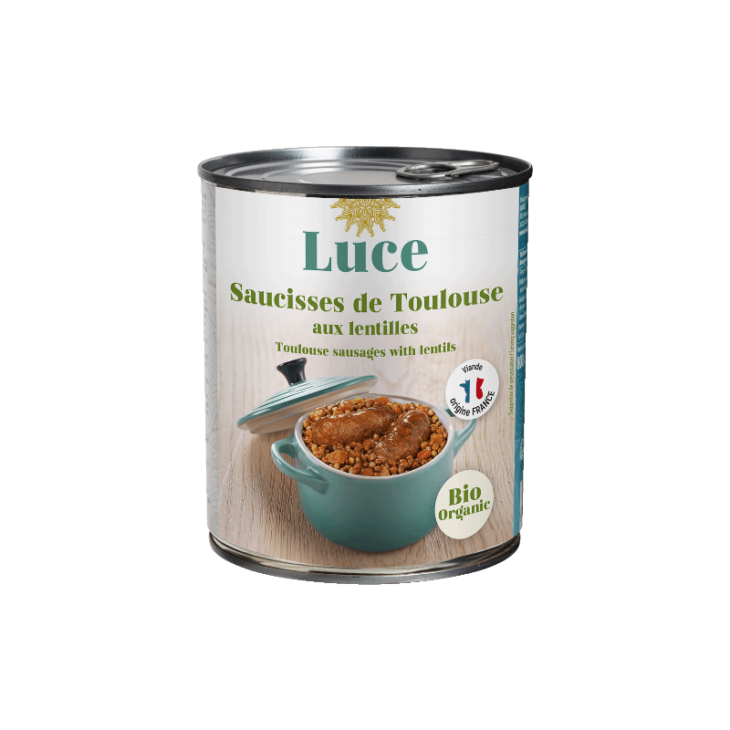 Saucisses de Toulouse aux lentilles 840g