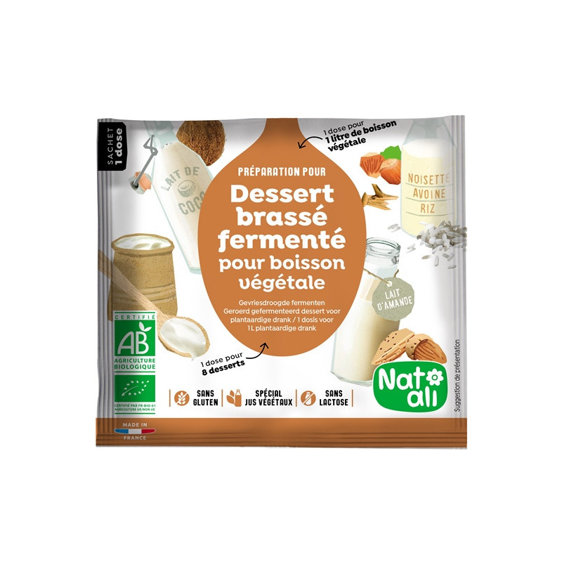 Dessert brassé fermenté pour boisson végétale 24g