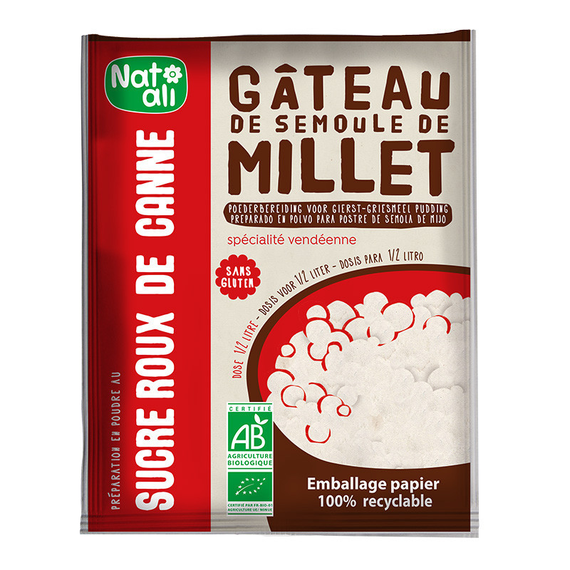 Gâteau de semoule de millet 1/2l