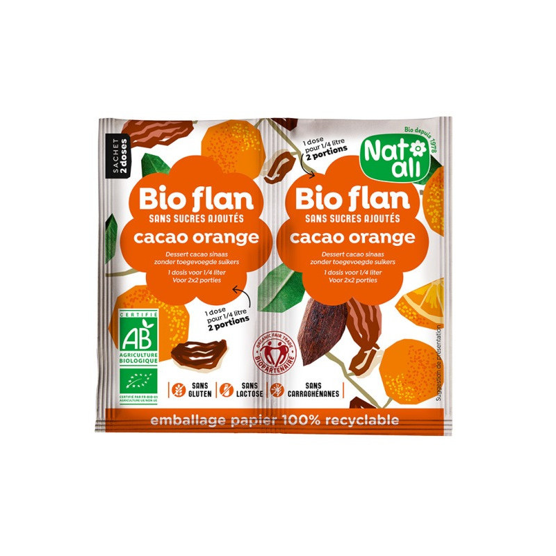 Bioflan chocolat-orange 2 x 1/4l (sans gluten)
