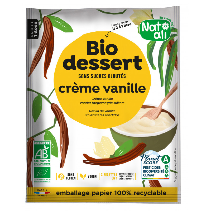 Biocrème vanille sachet 35g 1/2l