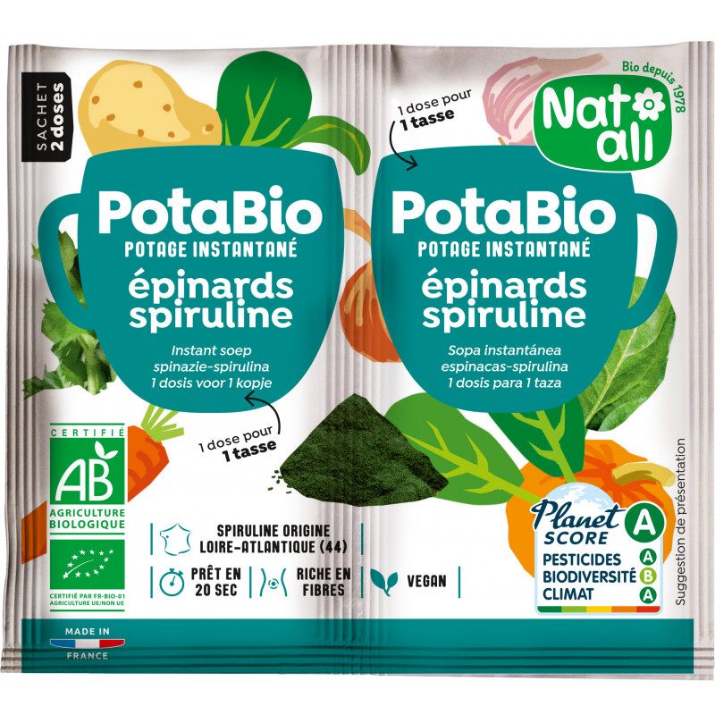 Potabio épinard à la spiruline sachet 2 doses