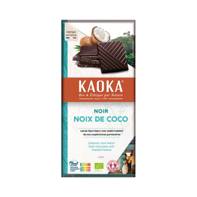 Chocolat noir 55% noix de coco 100g