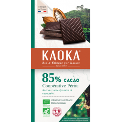 Chocolat noir 85% Pérou,...