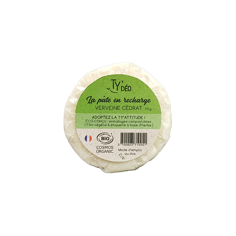 Ty'Déo - La recharge pâte verveine cédrat 70g