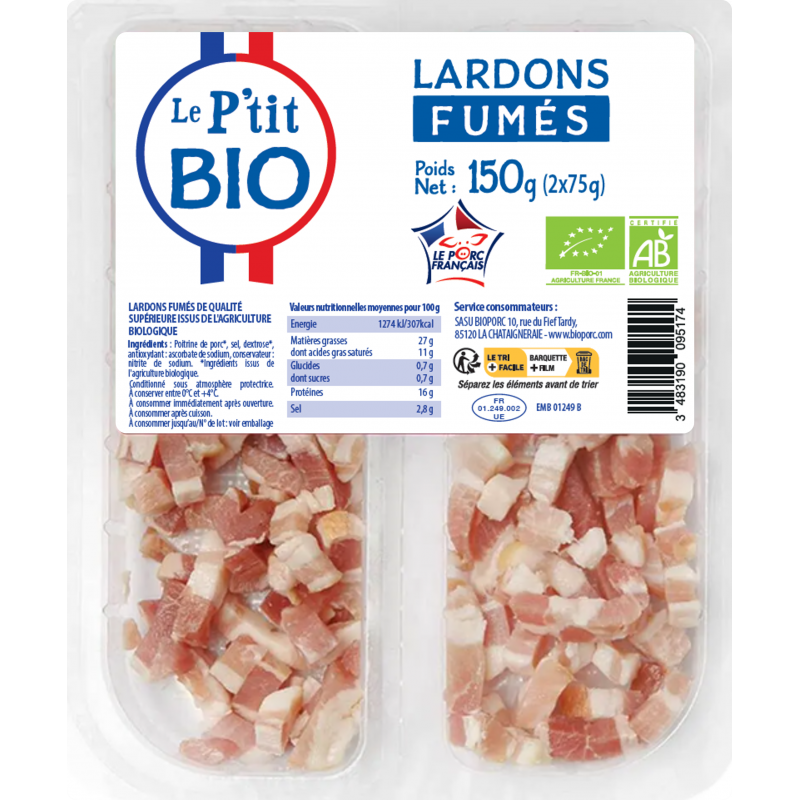 Lardons fumés 2x75g