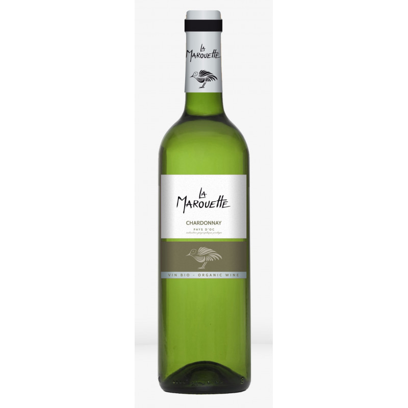 Vin blanc IGP Pays d'OC La Marouette Chardonnay 75cl
