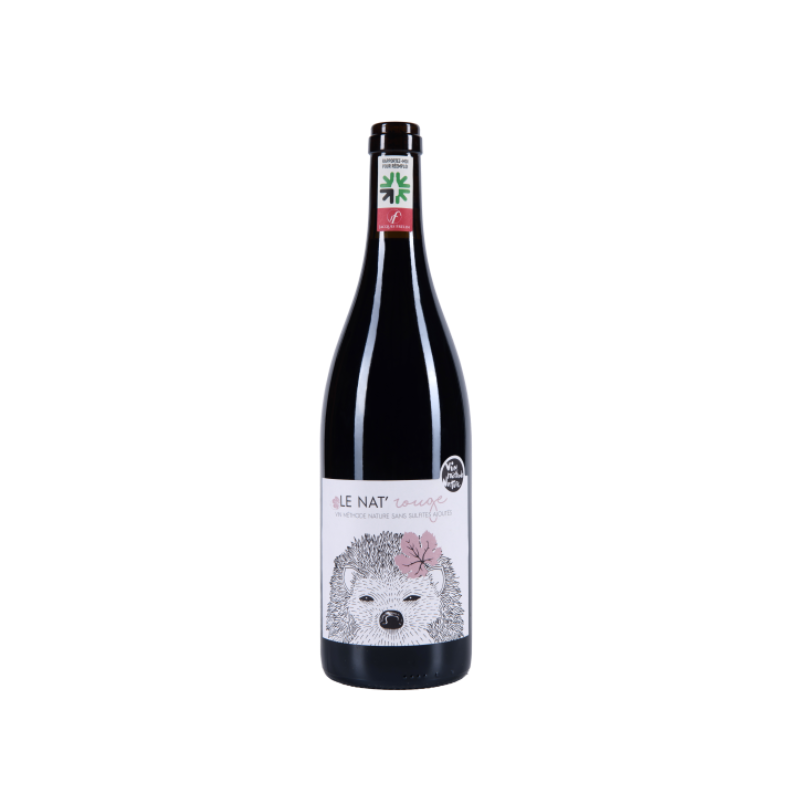 Vin rouge Vin de France Naturel Hérisson Merlot vin Méthode nature 75cl