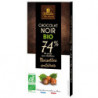 Chocolat noir et noisettes entières 74% de cacao 100g