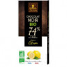 Chocolat noir au citron 74% de cacao 100g