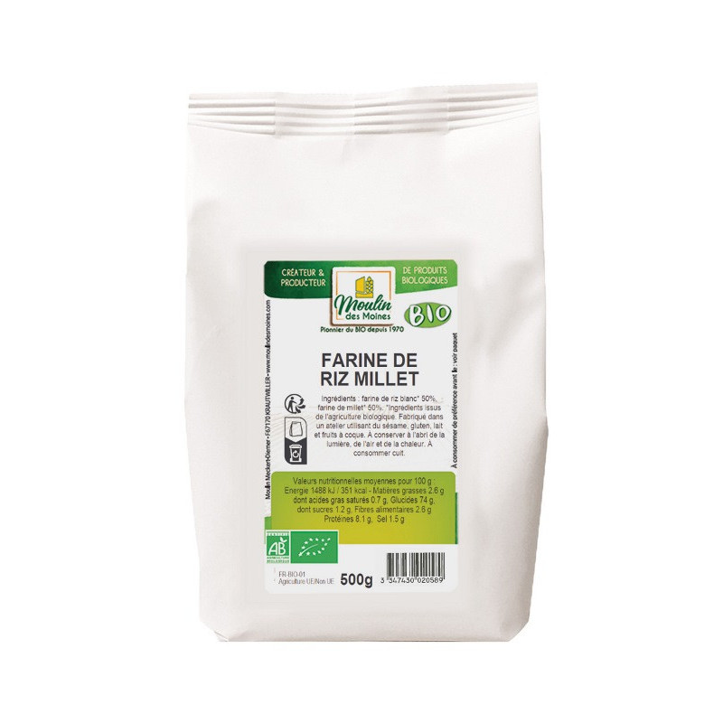 Farine 500g (riz et millet) pour intolérants au gluten