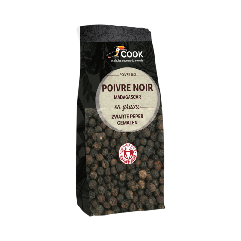 Poivre noir en grains, sachet coussin 500g