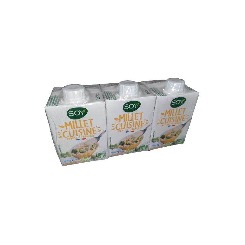 Millet cuisine briquette 20cl, lot de 3