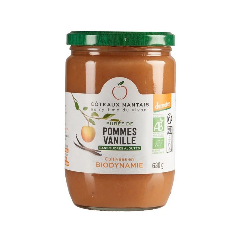 Purée pomme-vanille Demeter 630g