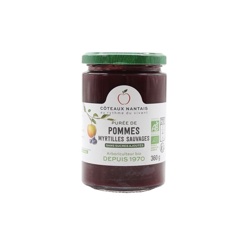 Purée pomme-myrtille 360g
