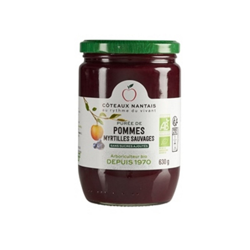 Purée pommes myrtilles 630g
