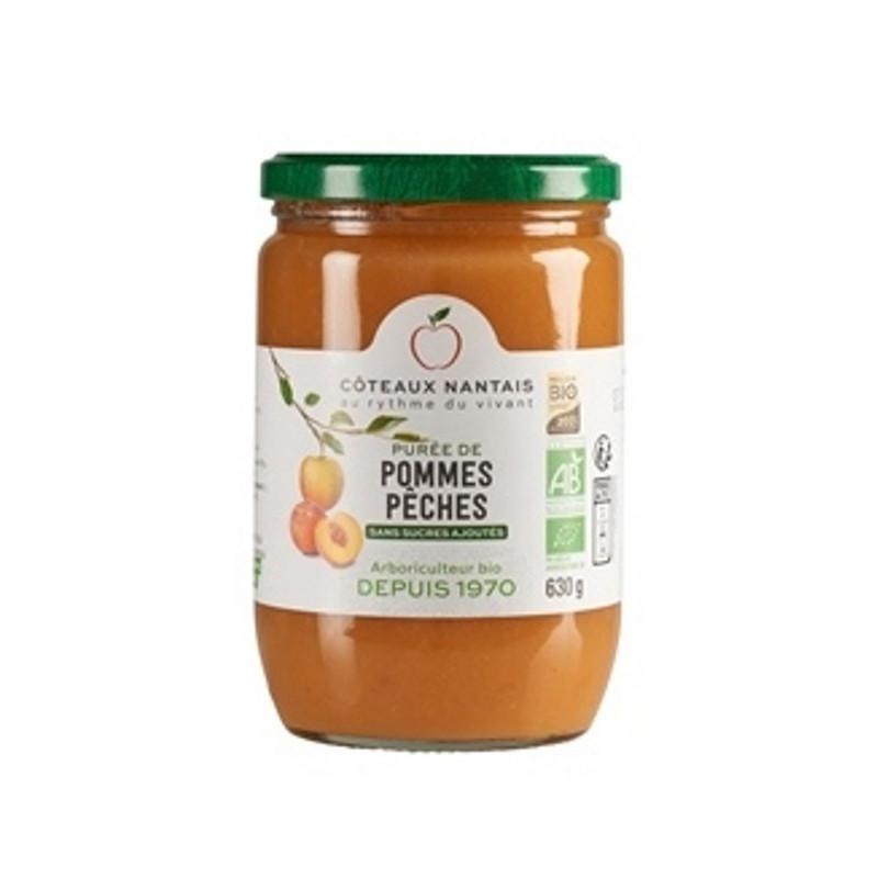 Purée pommes pêches 630g