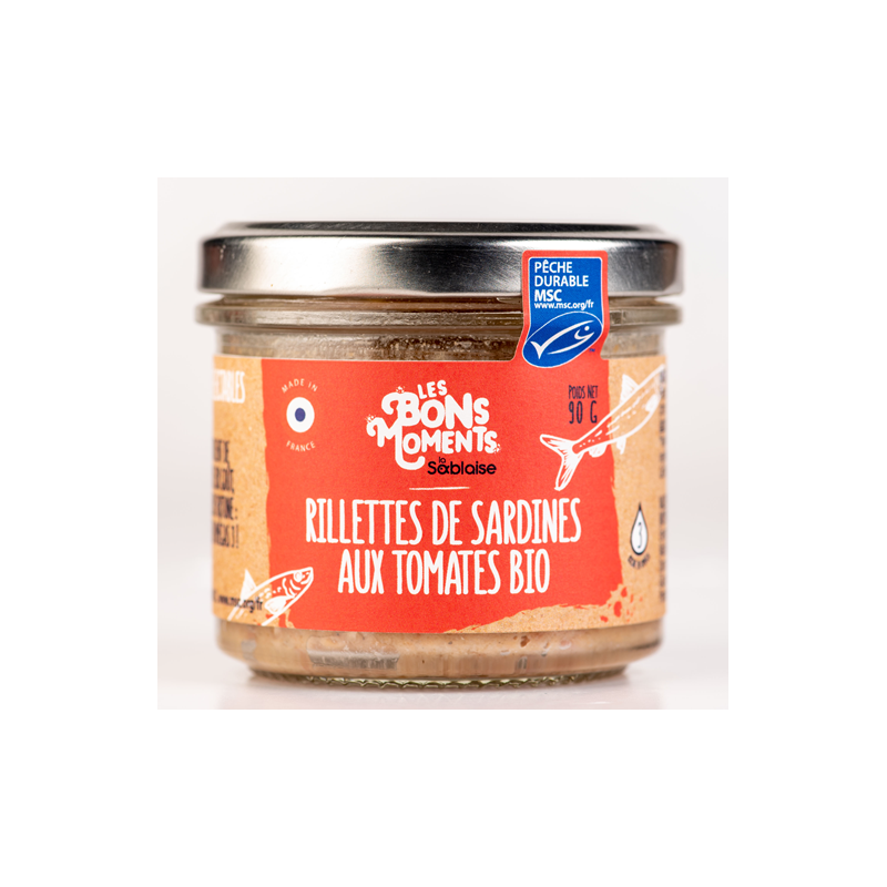 Rillettes de sardine aux tomates bio 90g