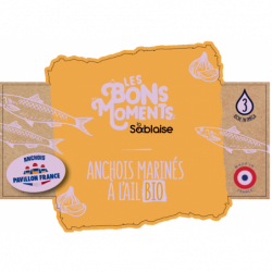 Anchois marinés à l'ail bio 150g