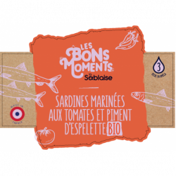 Sardines marinées aux tomates et piment d'Espelette bio 150g