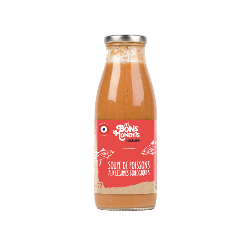 Soupe de poissons (35%) aux légumes bio 490g