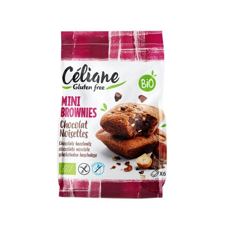 Brownies chocolat noisette, sans gluten sans lactose (x6) 170g