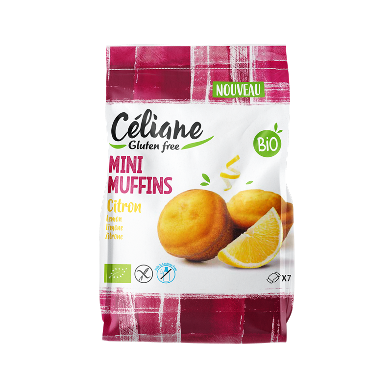 Mini muffins citron, sans gluten sans lactose (x7) 200g