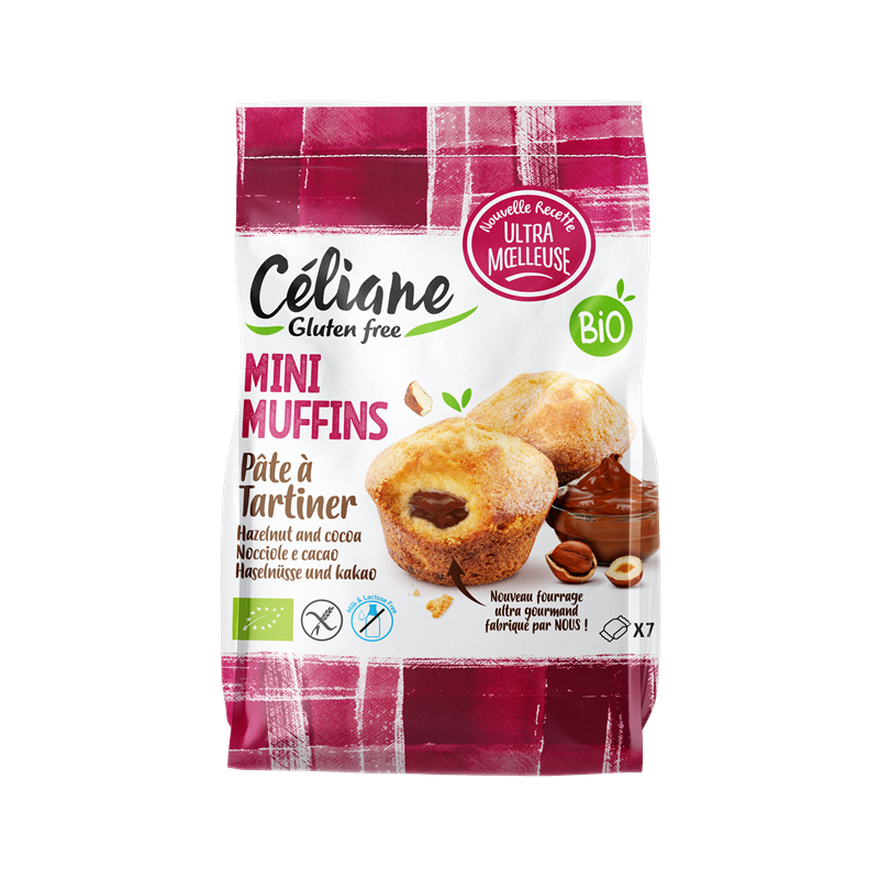 Mini muffins à la pâte à tartiner noisette&cacao, sans gluten sans lactose 200g