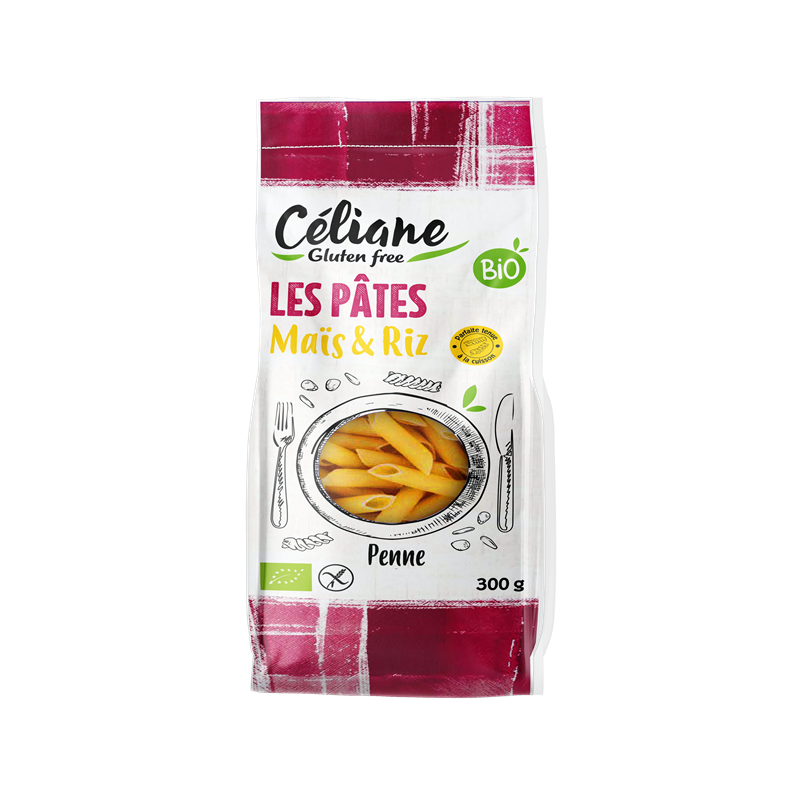 Pâte penne riz maïs, sans gluten 300g