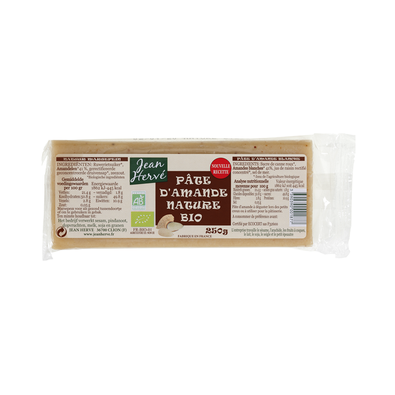Pâte d'amande au sirop d'agave 250g