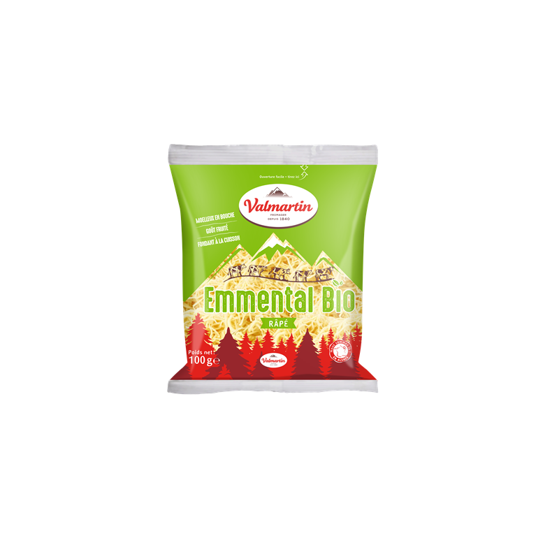 Emmental râpé au lait pasteurisé 100g