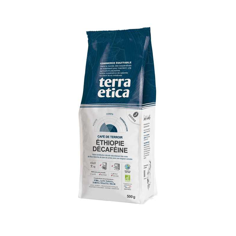 Café Ethiopie décaféiné grains 500g