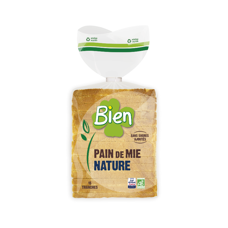 Pain de mie nature sans sucres ajoutés 500g