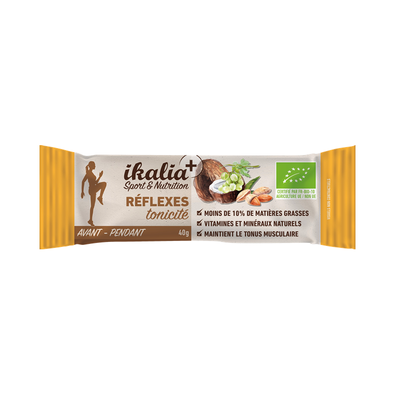 Barres réflexes et tonicité (datte, raisins secs, noix de coco, amande) 40g