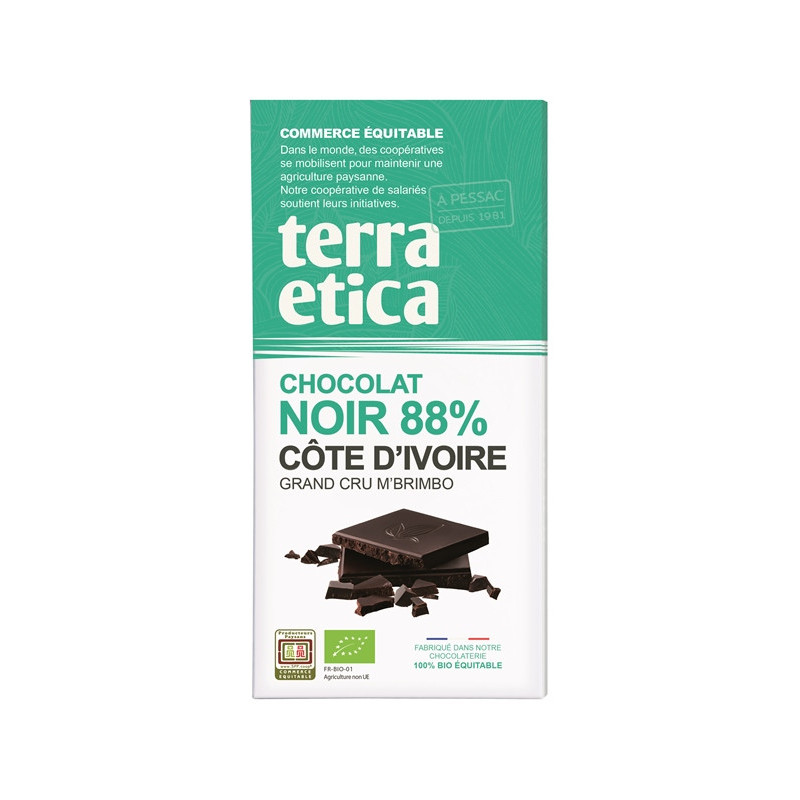 Tablette chocolat noir 88% de cacao 100g