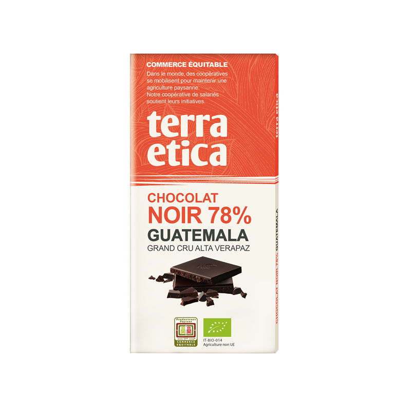 Tablette chocolat noir 78% de cacao 100g