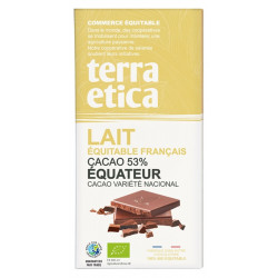 Tablette chocolat lait 53%...