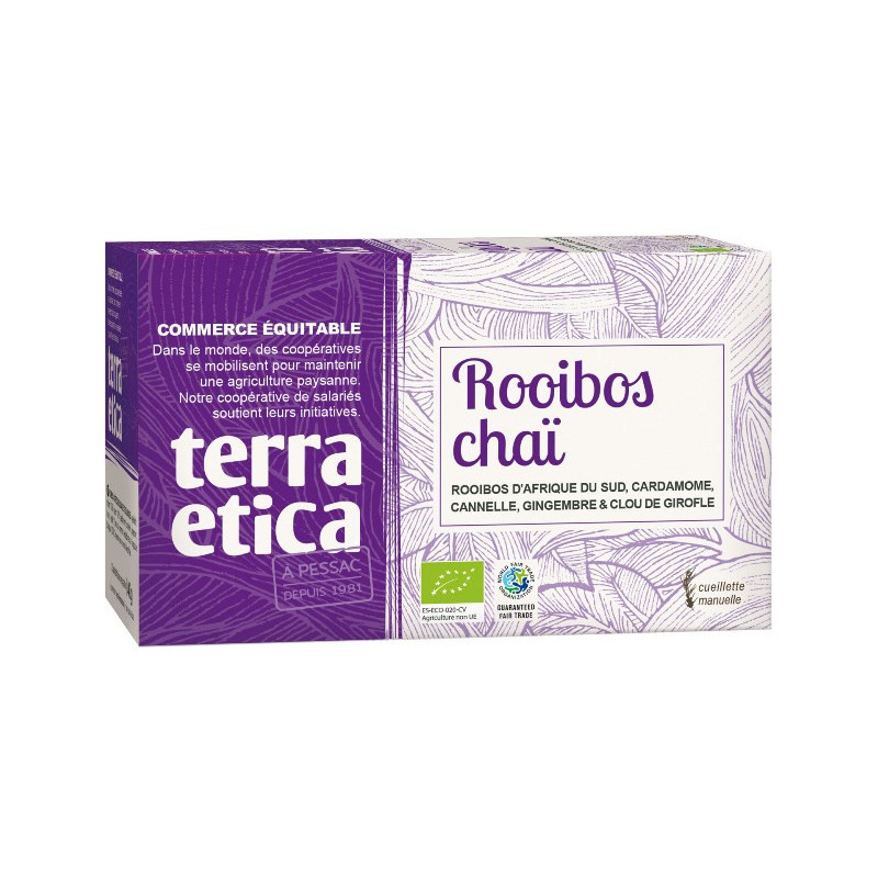 Thé rooibos chaï x20 infusettes 40g