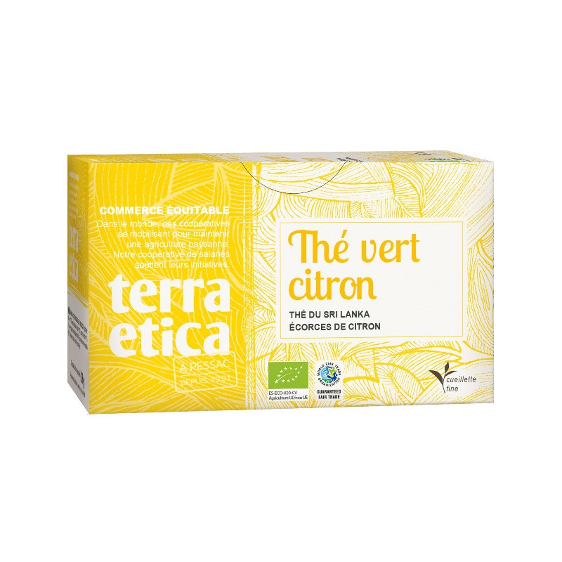 Thé vert citron x20 infusettes 36g