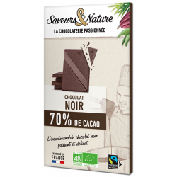 Chocolat noir 70% de cacao 80g