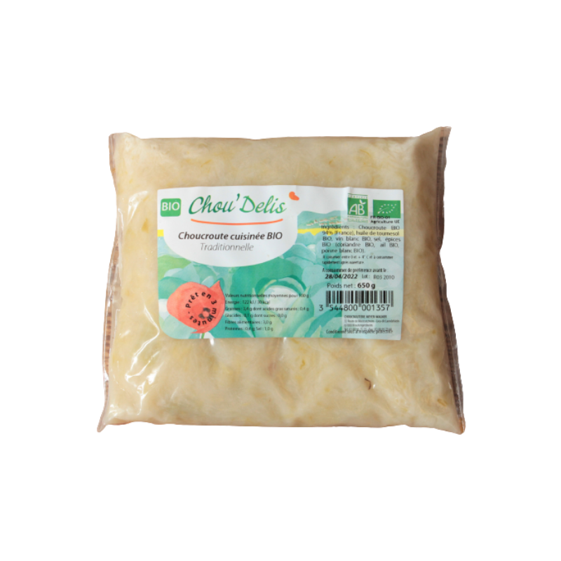 Choucroute cuite au vin blanc d'Alsace sachet 650g
