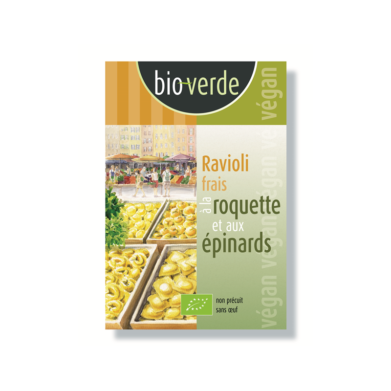 Ravioli à la roquette et épinards, végan 250g