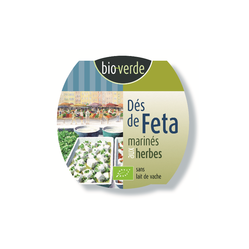 Dés de féta au lait pasteurisé de brebis et chèvre aux herbes fraîches 125g