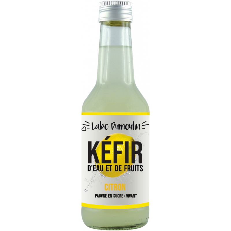 Kéfir d'eau et de fruit citron, naturellement pétillant, 25cl