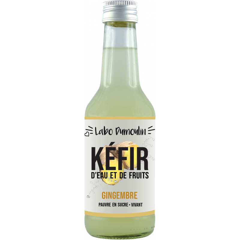 Kéfir d'eau et de fruits gingembre, naturellement pétillant, 25cl