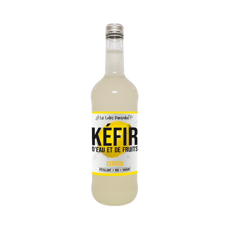 Kefir d'eau et de fruits citron, naturellement pétillant, 75cl