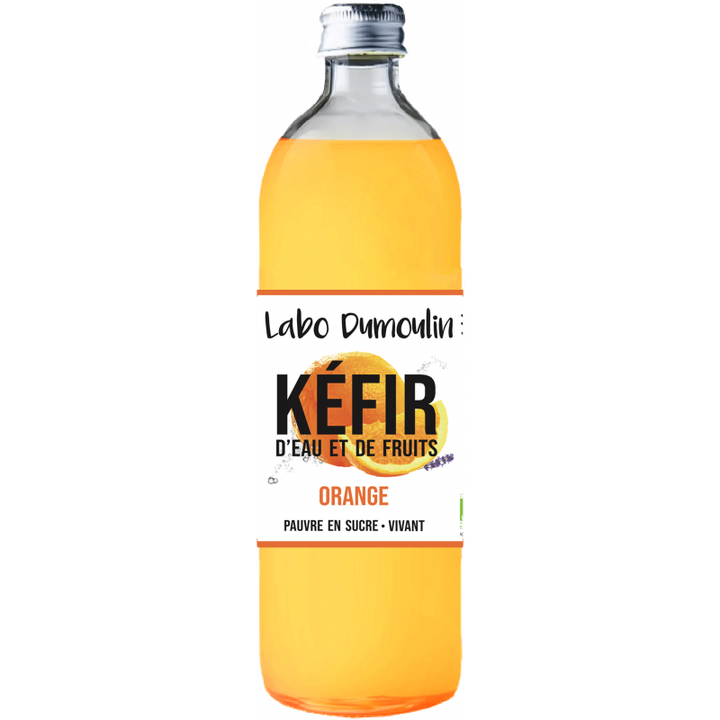 Kefir d'eau et de fruits orange, naturellement pétillant, 75cl