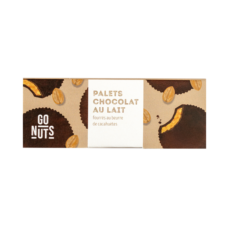 Palet chocolat au lait fourré au beurre de cacahuètes 34g