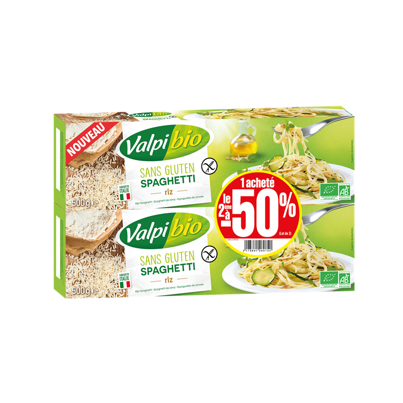 Lot pate spaghetti riz 2x500g